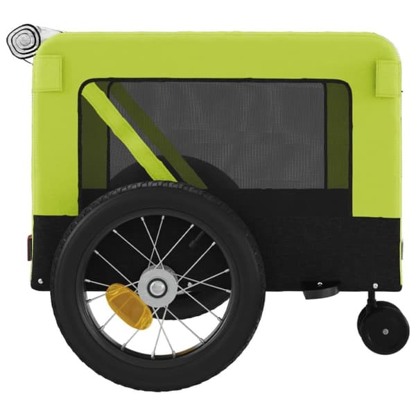 hundetrailer til cykel oxfordstof og jern grøn og sort