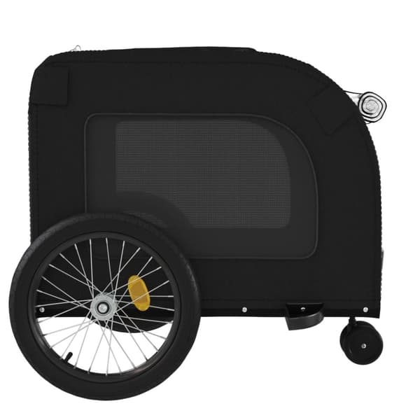 cykeltrailer til kæledyr oxfordstof og jern sort