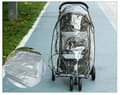 Pikkukuva 4 / 6: Rootz Dog Buggy - 2 turvahihnaa - Koirakärry - Taitettava - Irrotettava kori - Sadesuoja - Oxford-kangas - Teräs - Harmaa - Musta - 83cm x 55cm x 101c