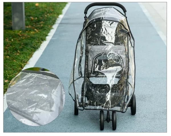 Rootz Dog Buggy - 2 turvahihnaa - Koirakärry - Taitettava - Irrotettava kori - Sadesuoja - Oxford-kangas - Teräs - Harmaa - Musta - 83cm x 55cm x 101c