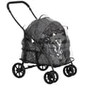 Pikkukuva 4 / 6: Rootz Dog Buggy - 2 turvahihnaa - Koirakärry - Taitettava - Irrotettava kori - Sadesuoja - Oxford-kangas - Teräs - Tummanharmaa - 81L x 68L x 98,5K cm