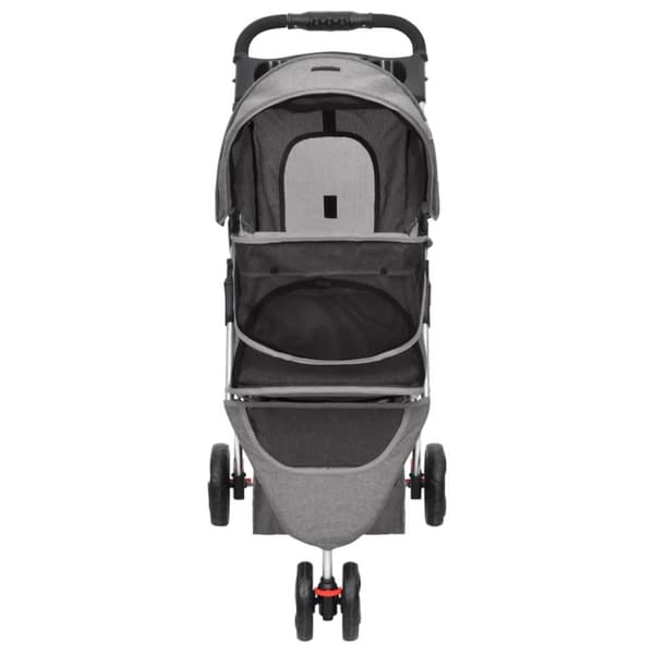 vidaXL foldbar hundeklapvogn 80x46x98 cm oxfordstof grå -  Vogne til kæledyr