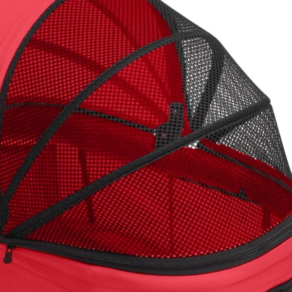 vidaXL dobbelt hundeklapvogn foldbar 83x48x97 cm oxfordstof rød -  Vogne til kæledyr