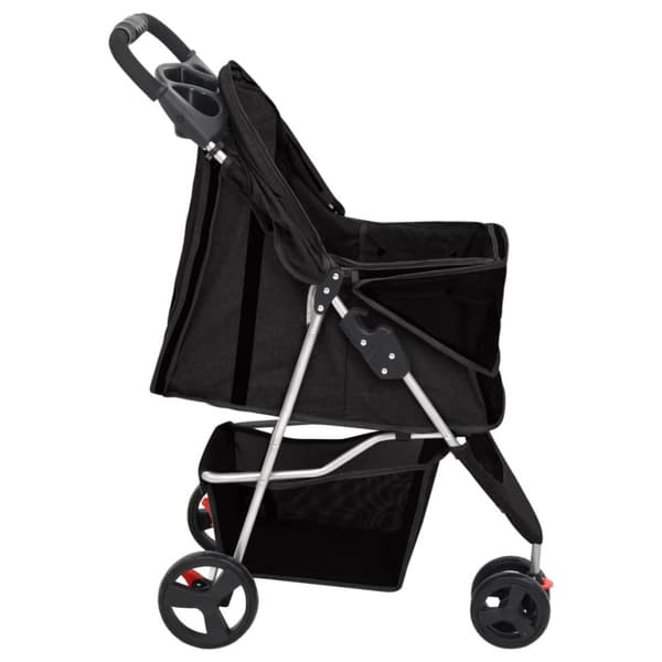 vidaXL Hopfällbar hundvagn svart 80x46x98 cm oxfordtyg -  Vagnar för husdjur