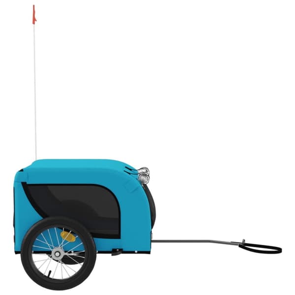 vidaXL hundetrailer til cykel oxfordstof og jern blå og sort -  Vogne til kæledyr