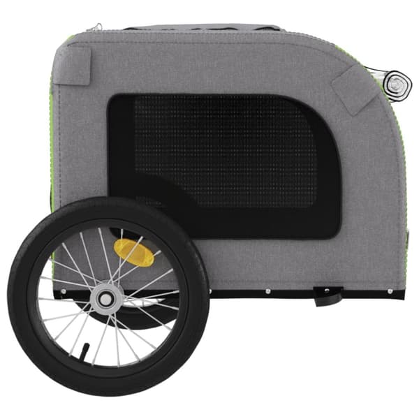 The Living Store Cykelvagn för djur grön och grå oxfordtyg och järn -  Vagnar för husdjur