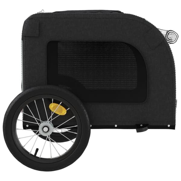 The Living Store Cykelvagn för djur svart och grå oxfordtyg och järn -  Vagnar för husdjur