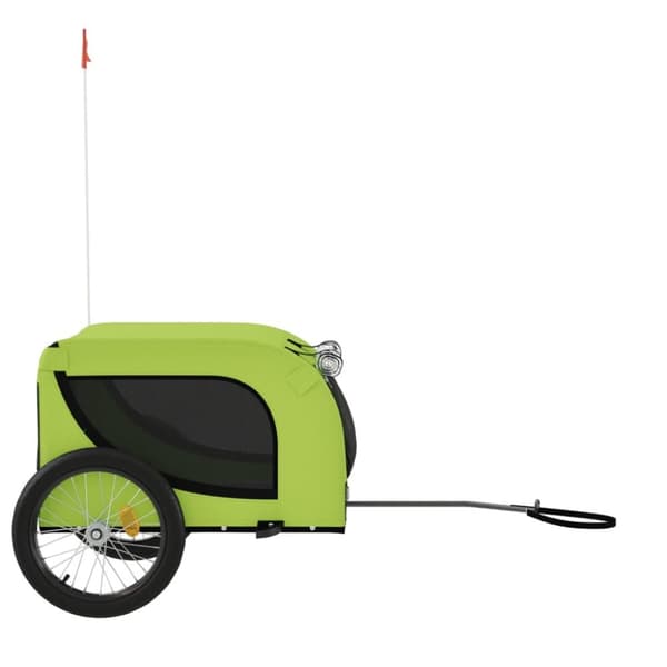 The Living Store hundetrailer til cykel oxfordstof og jern grøn og sort -  Vogne til kæledyr