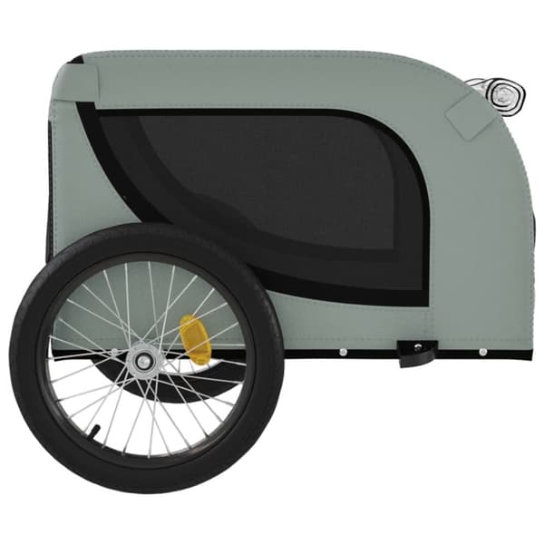 The Living Store hundetrailer til cykel oxfordstof og jern grå og sort -  Vogne til kæledyr