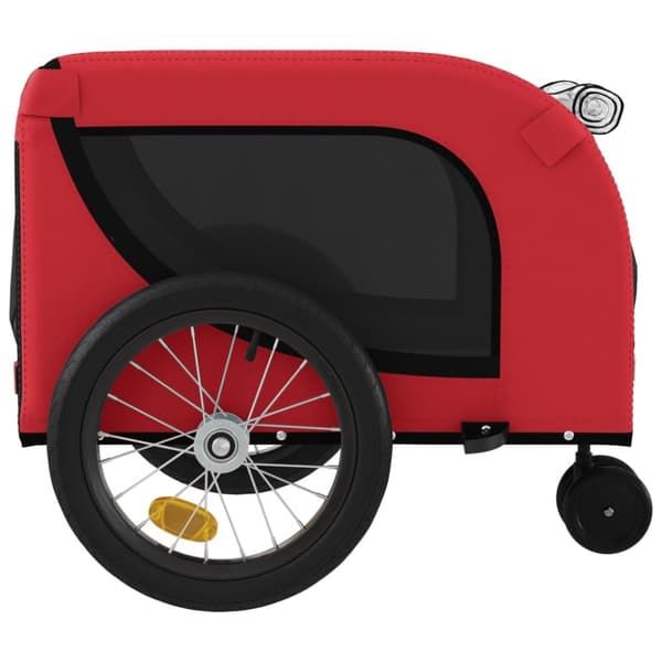 The Living Store Cykelvagn för djur röd och svart oxfordtyg och järn -  Vagnar för husdjur