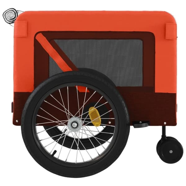 The Living Store hundetrailer til cykel oxfordstof og jern orange og sort -  Vogne til kæledyr