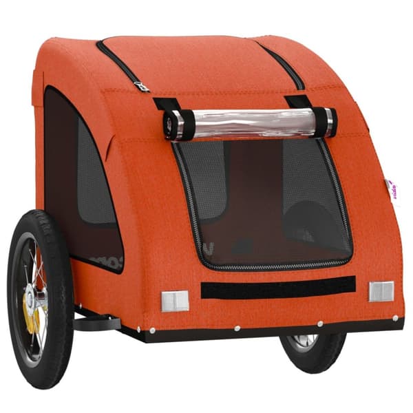 The Living Store Cykelvagn för djur orange oxfordtyg och järn -  Vagnar för husdjur