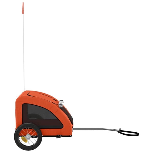 The Living Store Cykelvagn för djur orange oxfordtyg och järn -  Vagnar för husdjur