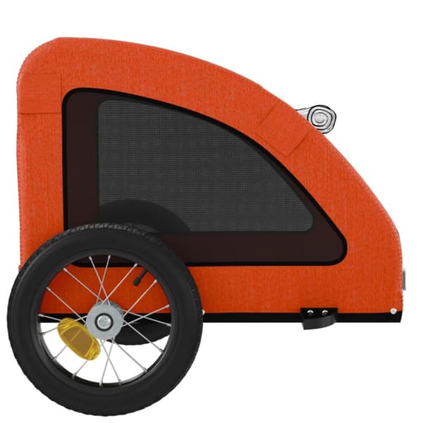 The Living Store Cykelvagn för djur orange oxfordtyg och järn -  Vagnar för husdjur
