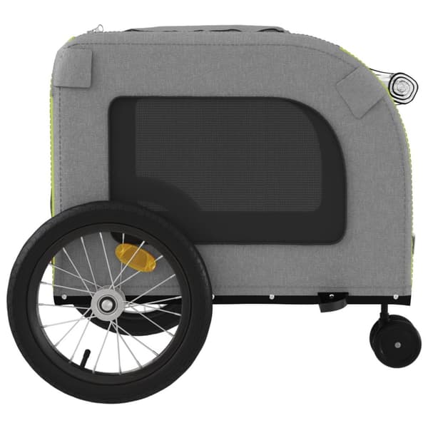 The Living Store cykeltrailer til kæledyr oxfordstof og jern grøn og grå -  Vogne til kæledyr
