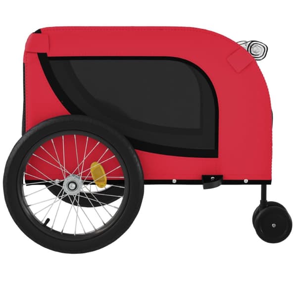 The Living Store hundetrailer til cykel oxfordstof og jern rød og sort -  Vogne til kæledyr