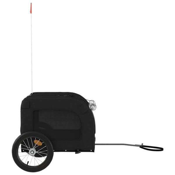 Cykeltrailer til kæledyr oxfordstof og jern sort - Hundetrailer - Hundetrailere - Home & Living