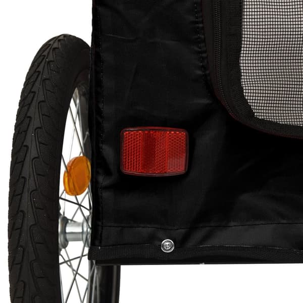 Cykeltrailer til kæledyr oxfordstof og jern sort - Hundetrailer - Hundetrailere - Home & Living