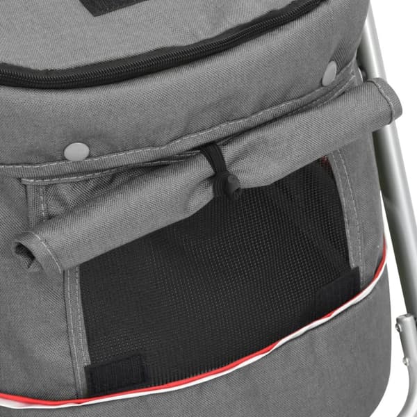Foldbar hundeklapvogn 100x49x96 cm linned grå - Hundeklapvogn - Hundeklapvogne - Home & Living