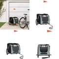 Miniatyrbillede 1 af 11: Cykelanhænger til kæledyr oxfordstof og jern sort og grå - Hundetrailer - Hundetrailere - Home & Living