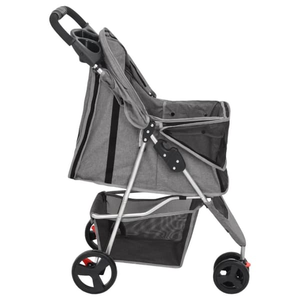 Foldbar hundeklapvogn 80x46x98 cm oxfordstof grå - Hundeklapvogn - Hundeklapvogne - Home & Living