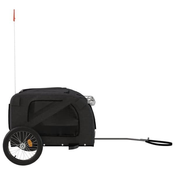 Cykeltrailer til kæledyr oxfordstof og jern sort - Hundetrailer - Hundetrailere - Home & Living