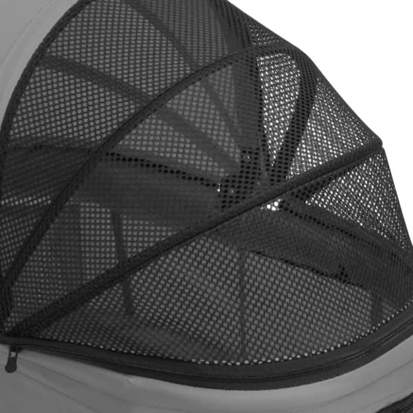 Dobbelt hundeklapvogn foldbar 83x48x97 cm oxfordstof grå - Hundeklapvogn - Hundeklapvogne - Home & Living