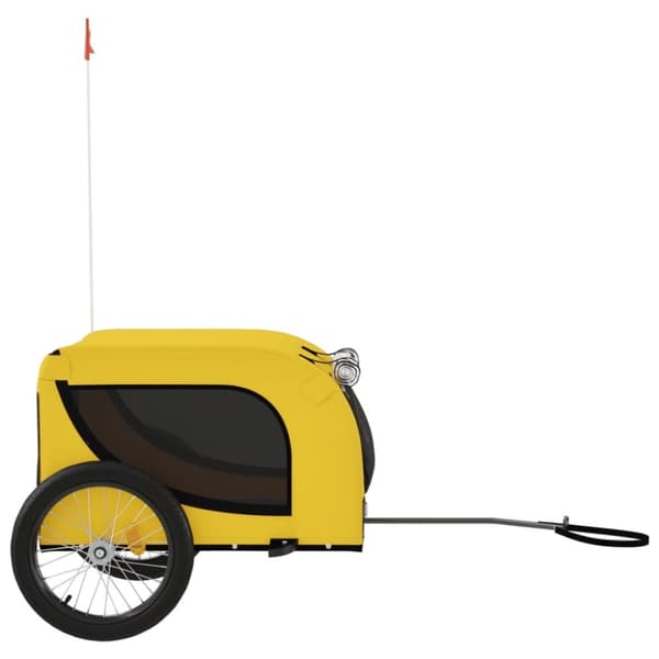 Cykelvagn för djur gul och svart oxfordtyg och järn - Cykelvagn - Cykelvagnar - Home & Living