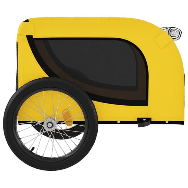 Cykelvagn för djur gul och svart oxfordtyg och järn - Cykelvagn - Cykelvagnar - Home & Living
