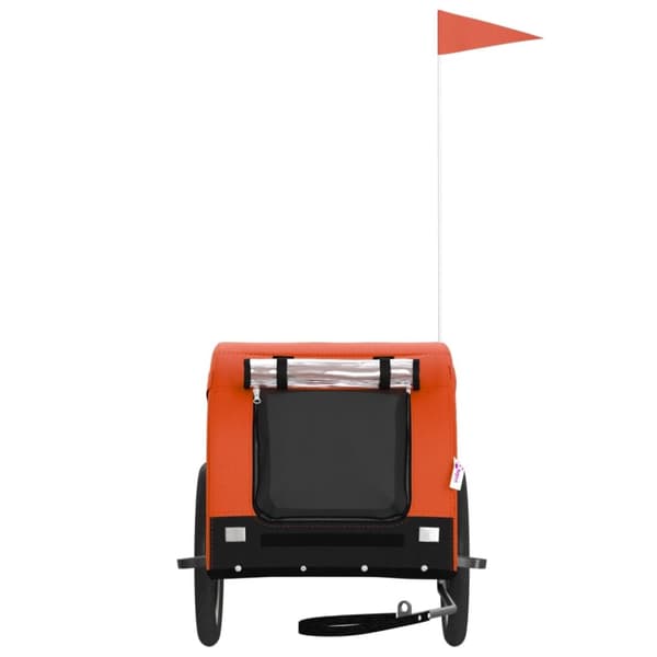 Hundetrailer til cykel oxfordstof og jern orange og sort - Hundetrailer - Hundetrailere - Home & Living