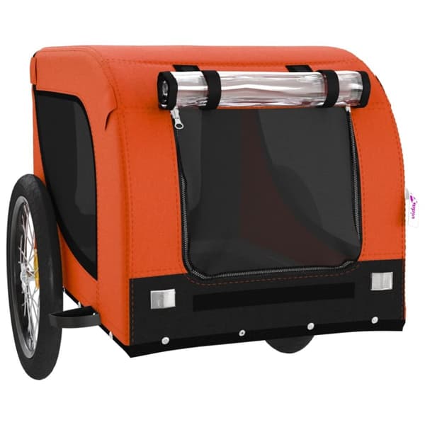 Hundetrailer til cykel oxfordstof og jern orange og sort - Hundetrailer - Hundetrailere - Home & Living