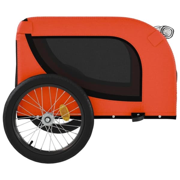 Hundetrailer til cykel oxfordstof og jern orange og sort - Hundetrailer - Hundetrailere - Home & Living