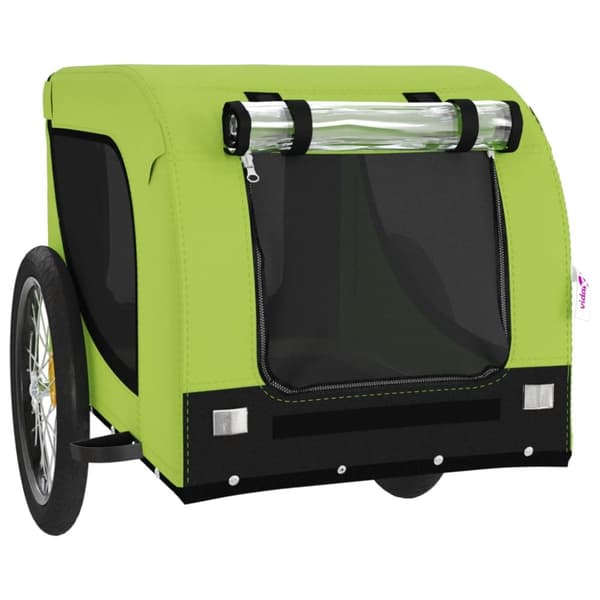 Hundetrailer til cykel oxfordstof og jern grøn og sort - Hundetrailer - Hundetrailere - Home & Living