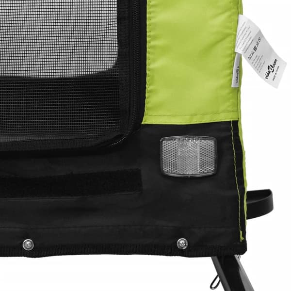 Hundetrailer til cykel oxfordstof og jern grøn og sort - Hundetrailer - Hundetrailere - Home & Living