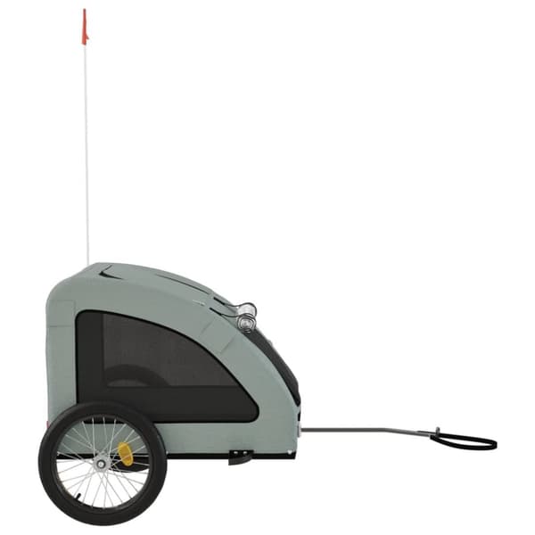 vidaXL cykeltrailer til kæledyr oxfordstof og jern grå