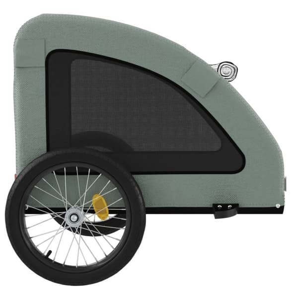 vidaXL cykeltrailer til kæledyr oxfordstof og jern grå
