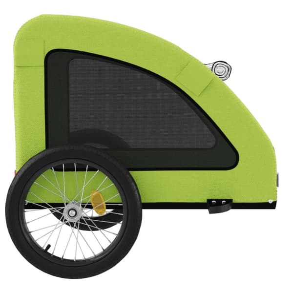 vidaXL cykeltrailer til kæledyr oxfordstof og jern grøn