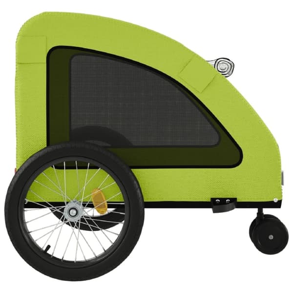 vidaXL cykeltrailer til kæledyr oxfordstof og jern grøn