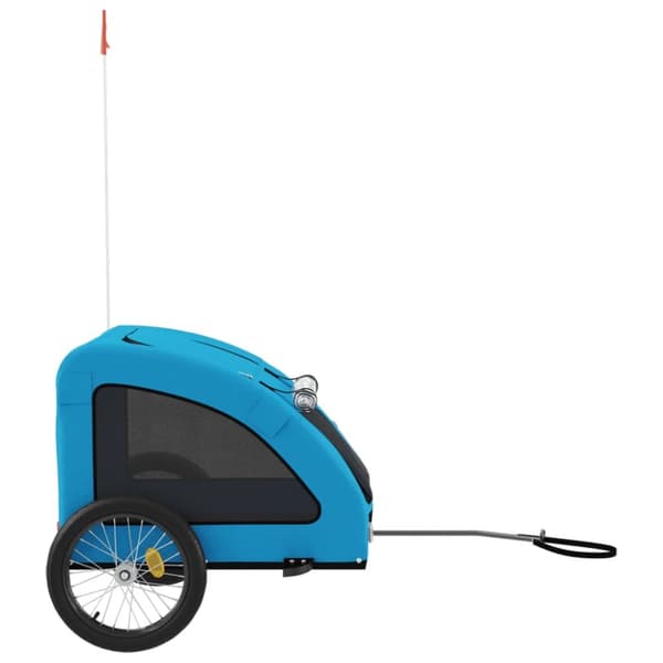 cykeltrailer til kæledyr oxfordstof og jern blå