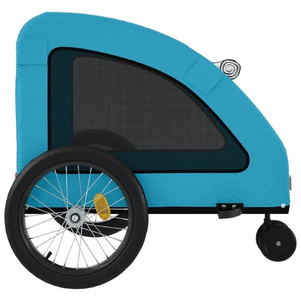 cykeltrailer til kæledyr oxfordstof og jern blå