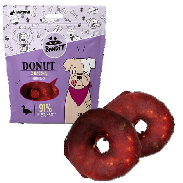MR. BANDIT DONUT with Duck - dog treat - 500 g