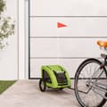 Miniatyrbild 1 av 2: Cykelvagn för djur grön oxfordtyg och järn