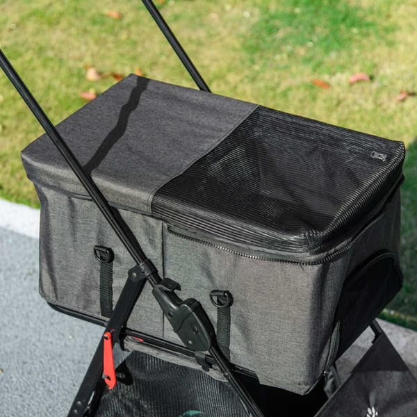 Rootz 3 -i -1 Dog klapvogn - Pet Carrier - Folding Transport - Komfortpude - 76 cm x 51 cm x 100 cm