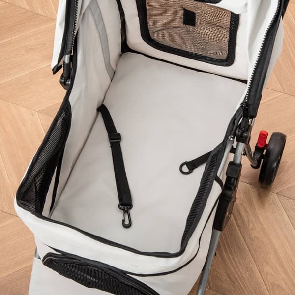 Rootz Dog Buggy klapvogn - Pet Carrier - Foldbar kæledyrstransport - Vandtæt Oxford Fabric - 75L X 46W X 94H CM