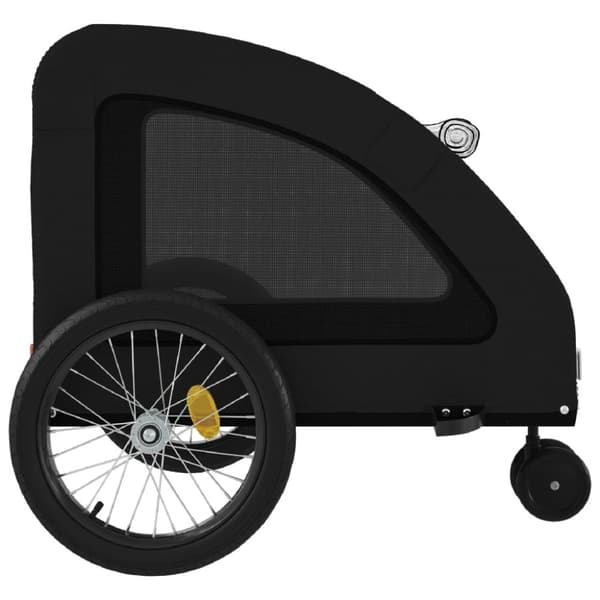 Cykelvagn för djur i svart oxfordtyg och järn