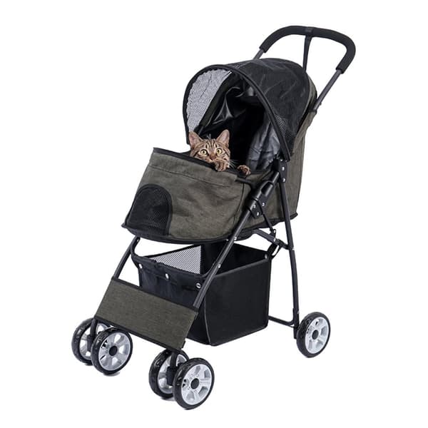 Husdjurvagn, Fällbar Design, Andningsbart Nät,ABX0027GN, L