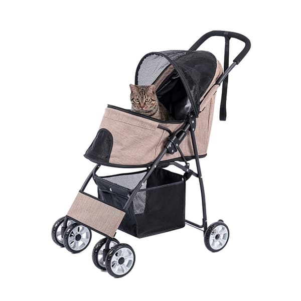 Husdjurvagn, Fällbar Design, Andningsbart Nät,ABX0027KK, L