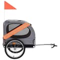 Miniatyrbild 2 av 2: Cykelvagn för djur orange och grå