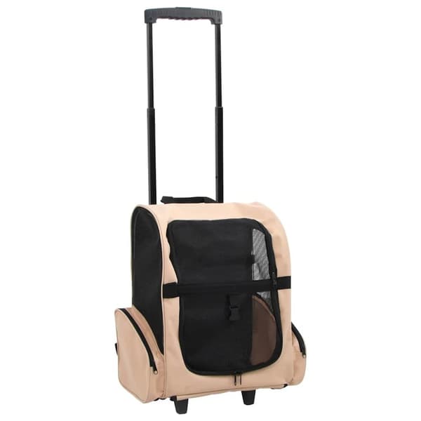 Hopfällbar djurvagn beige