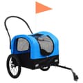 Miniatyrbild 2 av 2: Cykelvagn för husdjur och joggingvagn 2-i-1 blå och svart